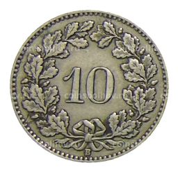 10 раппенов 1929 года Швейцария