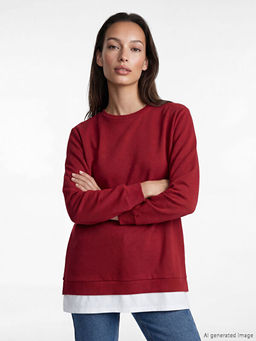 Bisiklet Yaka Kad?n Sweatshirt Tunik