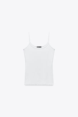 POLYAMIDE TOP WITH THIN STRAPS - Zara фото 54