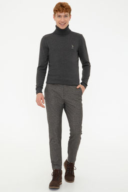 U. S. Polo Assn / Мужской базовый свитер антрацитового меланжа - U.s. polo assn фото 11