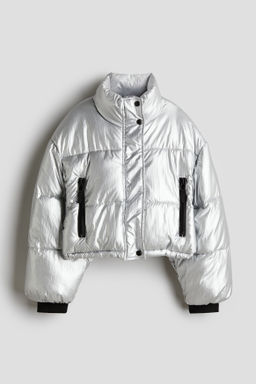 Chaqueta acolchada con brillo