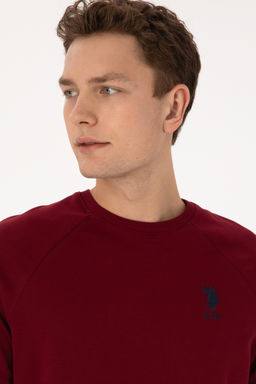 Erkek Bordo Basic Sweatshirt - U.s. polo assn фото 2