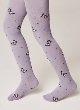 БРЕСТСКИЕ 3280 SCHOOL КОЛГОТКИ ДЕТСКИЕ (рисунок) СЕРО-СИРЕНЕВЫЙ