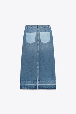 Z1975 COMBINED DENIM MIDI SKIRT