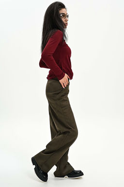 Брюки из мягкой эко замши