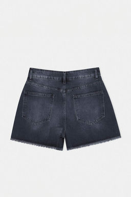 Siyah %100 Pamuk Yuksek Bel Denim City Sort TWOSS26SR00093 - Trendyolmilla фото 2