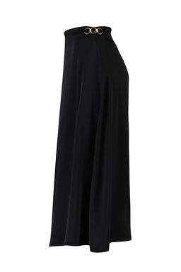 Siyah Saten Cutout Detayl? Midi Etek TWOAW23ET00023 - Trendyolmilla фото 7