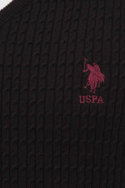 U. S. Polo Assn / Мужской черный базовый свитер - U.s. polo assn фото 10
