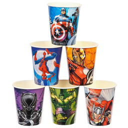 Цена за 2 шт. Стакан бумажный одноразовый «С Днем Рождения!», 250 мл, 10 штук, Мстители