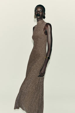 METALLIC THREAD SLEEVELESS DRESS - Zara фото 9