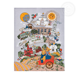 Набор полотенец из рогожки "По золотому кольцу" 45*60/3 шт. - 45*60 Полотенца из рогожки