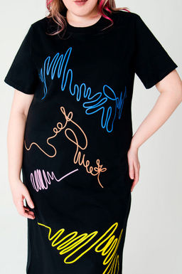 Арт. 4156 Туника женская 52-60 (5 шт) Цвет:черный - Калинка фото 6