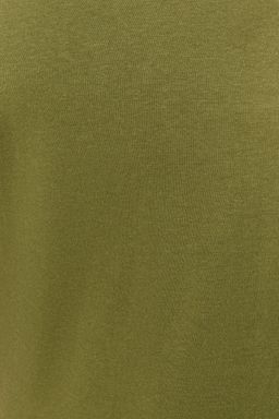 Haki-Bej %100 Pamuk 2li Paket Basic V Yaka Orme T-Shirt TWOSS23TS00002