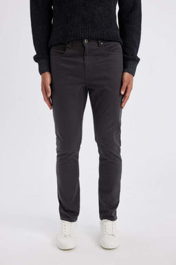 Брюки-чиносы скинни из парусины - Defacto фото 5