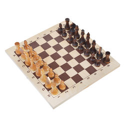 Набор 4в1 Шахматы гроссмейстерские + шашки деревянные + нарды + домино с доской (415х215мм)