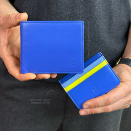 Итальянский мужской кожаный кошелек DuDu серии Azzorre | васильковый - Dudubags фото 4