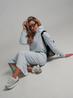 978 Платье "Меланж/голубой"