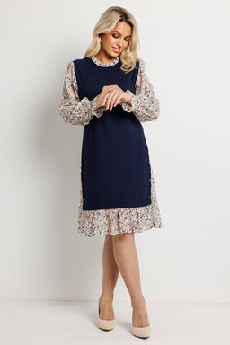 Платье женское 6165/04/Синий, бежевый