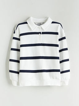 Polo Yaka K?z ?ocuk Sweatshirt