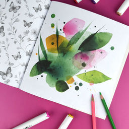 Книжка-раскраска для детей. Серия "Творческая раскраска" арт. 73318 ЦВЕТЫ /215x215 мм, 16 л., блок - офсет 120 г/м?, полноцветная печать/печать в одну краску, обл - мелованный картон 200 г/м?, клеевое скрепление,