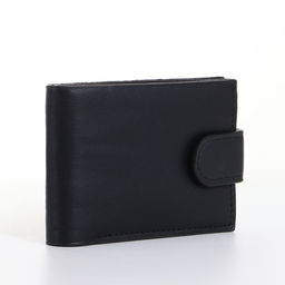 Портмоне мужское на кнопке, чёрное