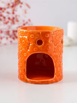 Аромалампа для эфирных масел Ромашки, керамика, оранжевая, 6.7?6.7?7.5 см - Simaland фото 2