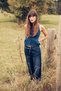 JEANS Z1975 WIDE LEG HIGH-WAIST BELT