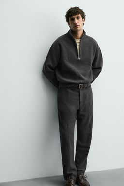 RELAXED FIT PINSTRIPED TROUSERS - Zara фото 6