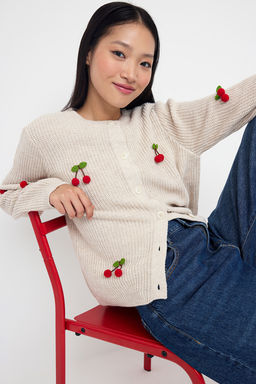 Tas Meyve Islemeli Yumusak Dokulu Triko H?rka TWOAW26HI00039 - Trendyolmilla фото 2