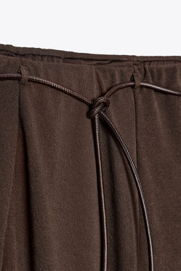 KNITTED CUT-OUT SKIRT WITH BELT - Zara фото 7