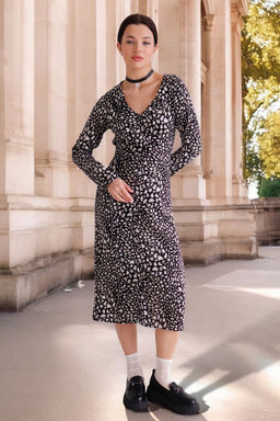 11437 Платье чёрно-серое - Martichelli фото 7