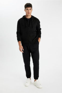 Relax Fit Kal?n Jogger Esofman Alt? Basic Duz Beli Bagc?kl? Lastikli Paca Cepli