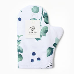 Варежка-прихватка "Этель" Eucalyptus 20х27 см,100% хлопок, саржа 190 г/м²
