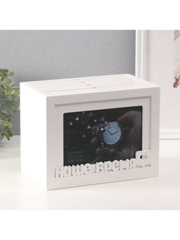 Фотоархив на 96 фото 10×15 см с фоторамкой 10×15 см «Наше время», белый, 20×15×12 см