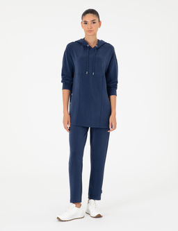 Lacivert Comfort Fit Modal Kuma_ Sweatshirt