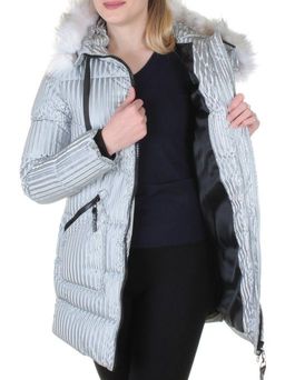 2032 GRAY Куртка зимняя облегченная женская Yixiangyuan