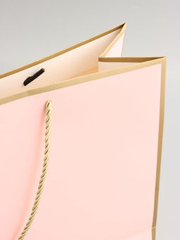 Пакет подарочный, розовый , с бантом, 43 х 32 х 14 см