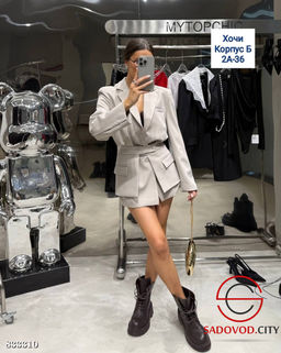 Платье-жакет мини с баской