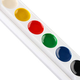 Цена за 4 шт. Акварель медовая , 6 цветов, в картонной коробке, без кисти