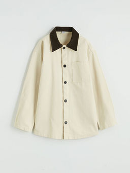 Kadife Yaka Erkek ?ocuk G?mlek Ceket