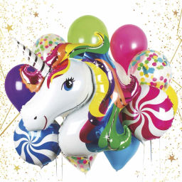 Цена за 2 шт. Набор шаров 12 шт "Милый Единорог"