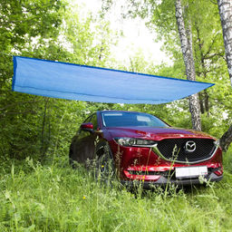 Тент 2х3м из полипропилена 75г/м2, водонепроницаемый, на люверсах, синий (Россия)