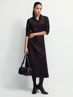 Юбка миди из искусственной замши / Zarina