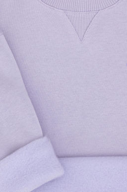 Сиреневый базовый розово-красный свитшот с круглым вырезом для девочек Неожиданная скидка в корзине - U.s. polo assn фото 6