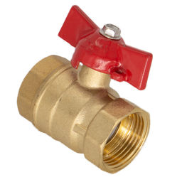 Кран шаровый для воды 3/4" г-г (латунь), бабочка