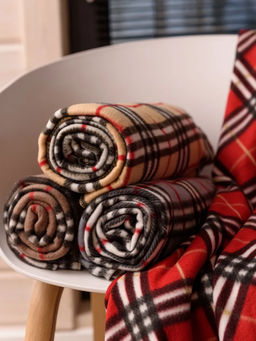 Флисовый плед 130x160 см с принтом PF130, двусторонний: Для дома, дивана, пикника, машины, путешествий - Bio-Line