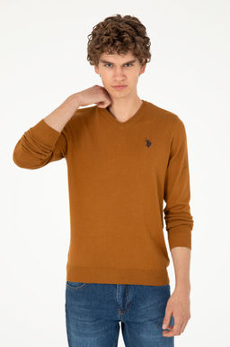 Мужской базовый свитер кокосового цвета - U.s. polo assn фото 3