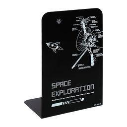 Держатель (ограничитель) подставка для книг, 2 штуки «Космическая станция», черный