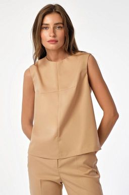 Костюм летний брючный с топом персиковый - Fly фото 46