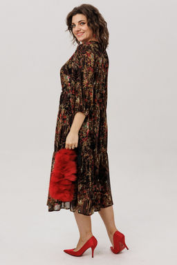 Платье ANELLI 1805 шоколадная виола  фото 10